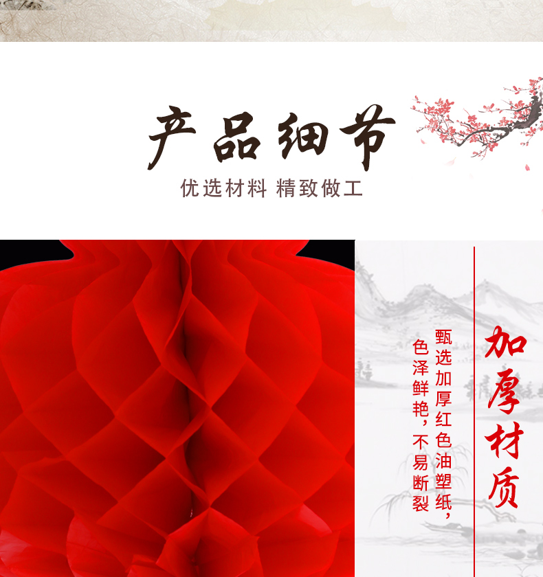 新年元旦塑料纸小灯笼挂饰 图4