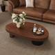 Middle-aged light luxury solid wood storage tea table