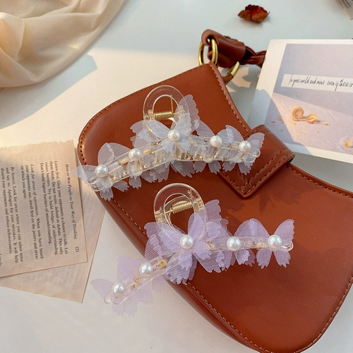 Заколка-крабик с бабочкой, летняя акула, заколка для волос, аксессуар для волос, простой и элегантный дизайн