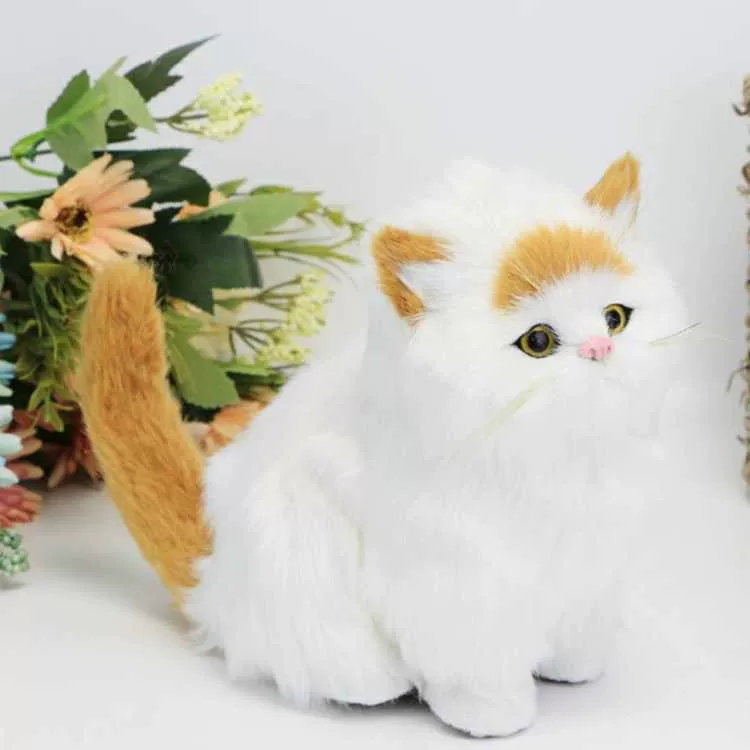 Реалистичная кукла для детей, плюшевая игрушка другу, кошка, котенок, подарок на день рождения