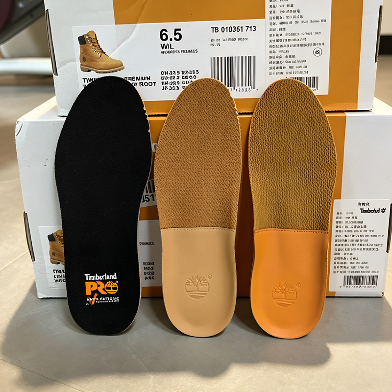Original Insoles Suitable for Timberland Yellow Boots, Martin Boots, Genuine Leather, Shock-Absorbing, Indestructible, Anti-Fatigue Insoles