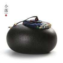 Small Fall Tea Leaf Jars Seal Tank Damp ceramic Small Number Storage Coarse Pottery Tea Bin Home Tea Box Packaging Jar Custom