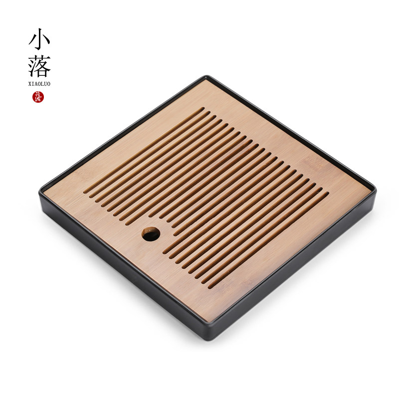 Kung Fu tea tray household tray draining water storage tea set dry brewing tray modern Japanese minimalist small bamboo tea table