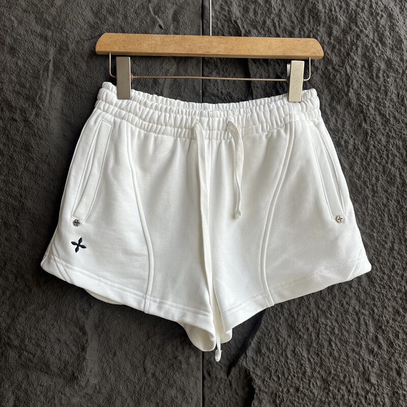 26 New Models Cross-Shaped Eternal Prism Sports Shorts Lace-Up Cotton Casual Pants Summer Women's White Hot Pants 26 New Models Cross-Shaped Eternal Prism Sports Shorts Lace-Up Cotton Casual Pants Summer Women's White Hot Pants