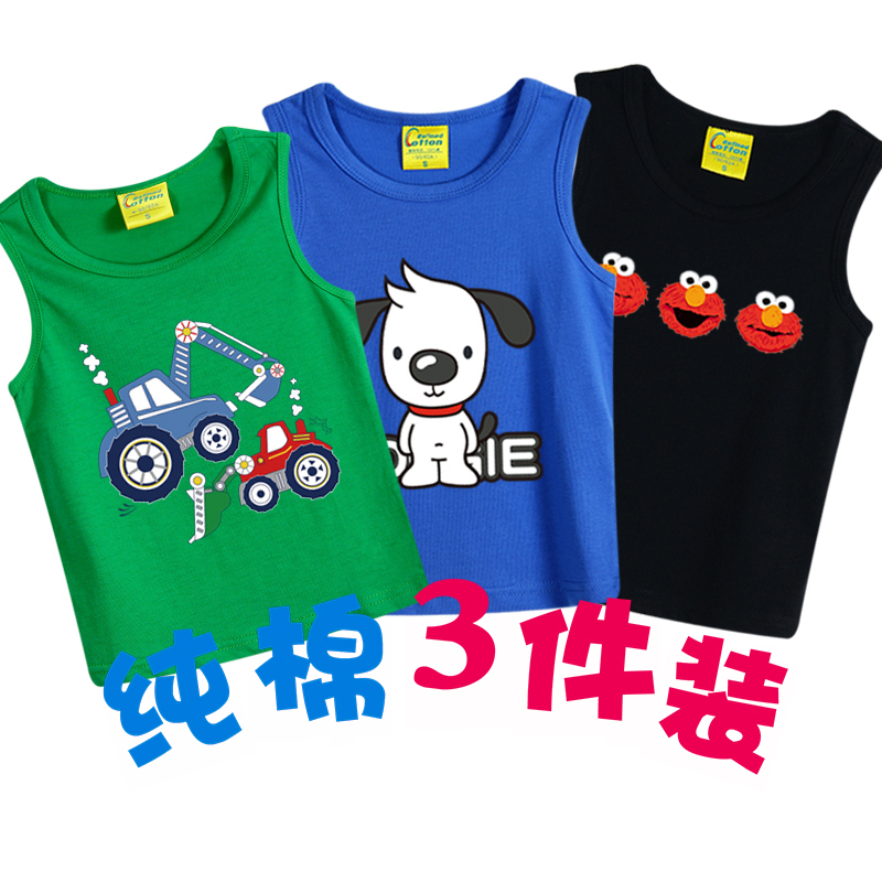 Childrens vest quần áo cotton mỏng boy mùa hè ở trẻ em quần áo trong cậu bé lớn áo thun bé trai không tay đáy mùa hè vẫy.