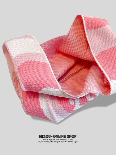 Розовая модная трикотажная сумка через плечо, популярно в интернете