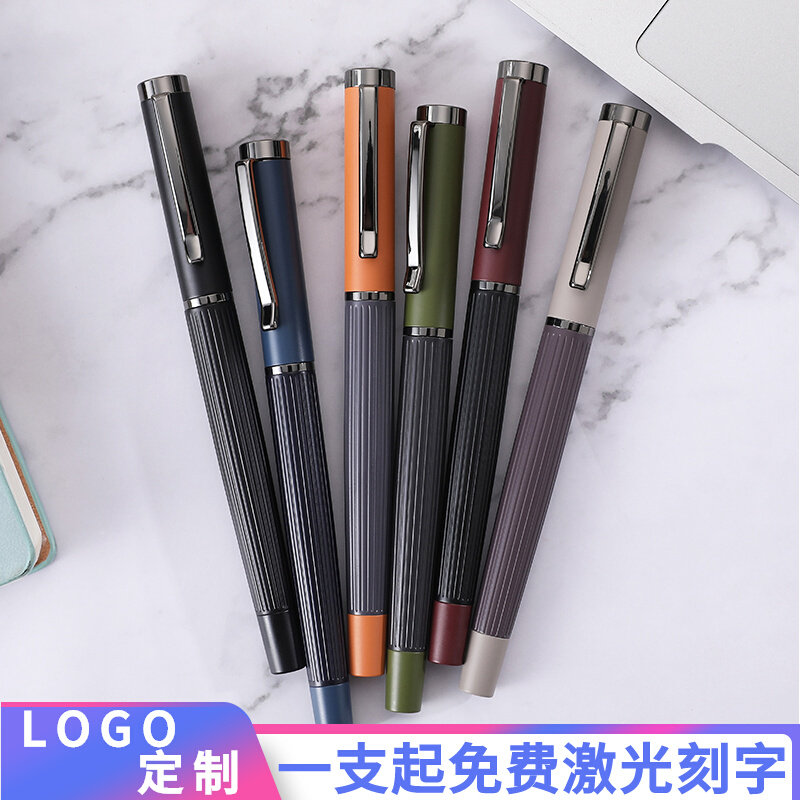 Metal signing pen high-end business men and women couple signing list office gift engraved custom neutral jewel pen