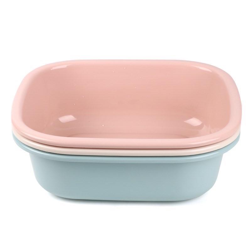 Rectangular Medium-Sized Wash Basin, Long Plastic Basin for Washing Vegetables, Long Strip Basin for Washing Towels, Square Household Thick Laundry Basin