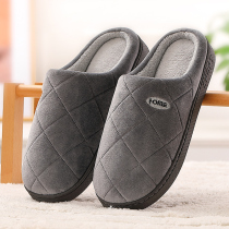 New cotton slippers mens winter home home plush warm couple non-slip indoor cotton slippers womens autumn and winter