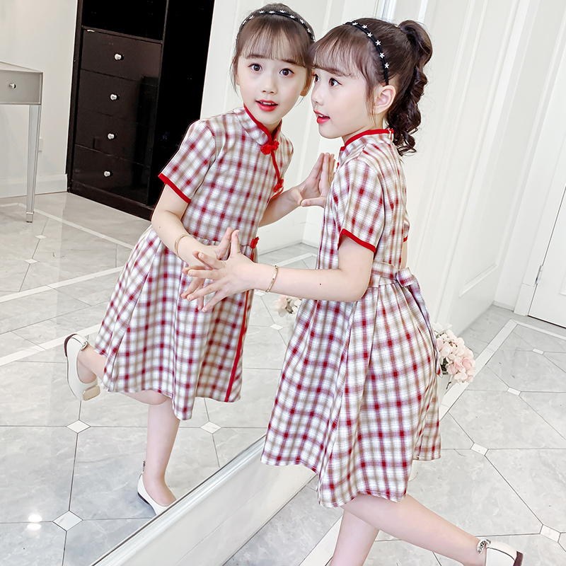儿童旗袍夏季裙子洋气女孩中国风