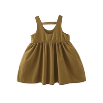 Girls summer dress 2024 new baby son ensemble Braces Skirt little girl Sweet Trendy Harness Princess Dress