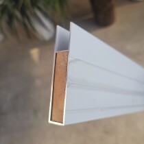 Tile cabinet top wall single-sided column slot brick clip cabinet kitchen stove white edge banding strip aluminum alloy profile