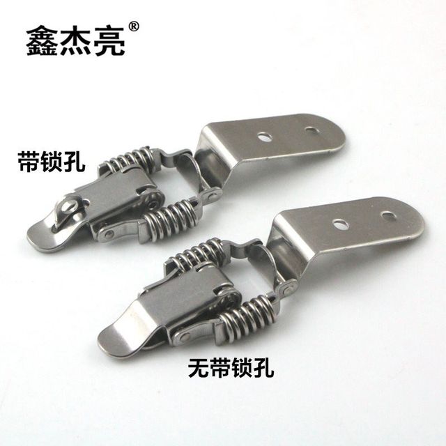 304 stainless steel hook buckle box buckle aviation box lock tool box buckle bag V snap spring