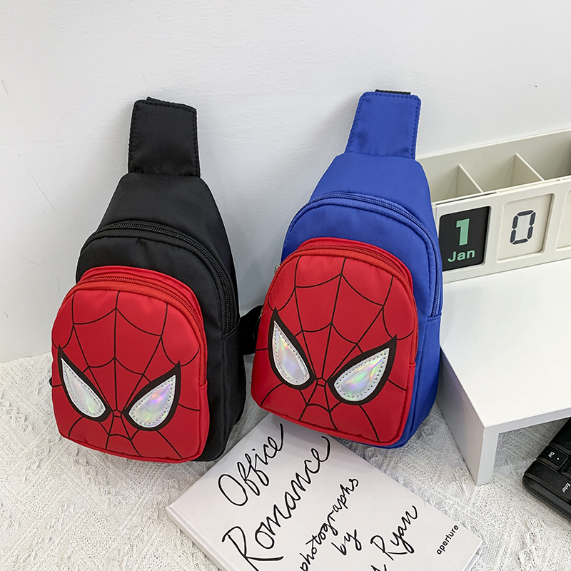 Spiderman children's chest bag boy nylon messenger bag fashion small bag boy backpack primary school student small backpack