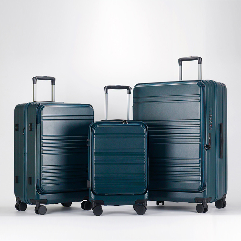 Front Opening Large Capacity Suitcase Pc Suitcase 20/24/ 28inch Three-Piece Trolley Case Manufacturer