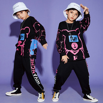 Childrens hip hop tide boys street dance suit loose handsome performance clothes men and womens suit hiphop street dance dress
