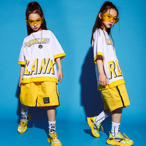 Childrens Street Dance Kit New Boy and Girl Hip Hop Ferry Short Sleeve Short Sleeve Baby Kids Cool Pants