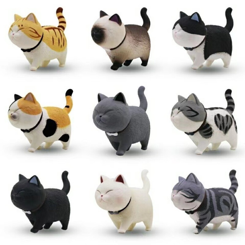 (Dropshipping) Simulated Cat, Super Cute New Product, Transparent Cat Toy Set, Bell Doll Ornament Gift