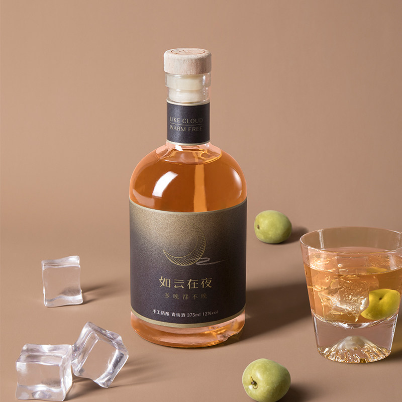 Ruyun in the wild plum wine green plum wine fruit taste home-brewed fruit wine lady low-grade bottle-wrapped gift sweet wine