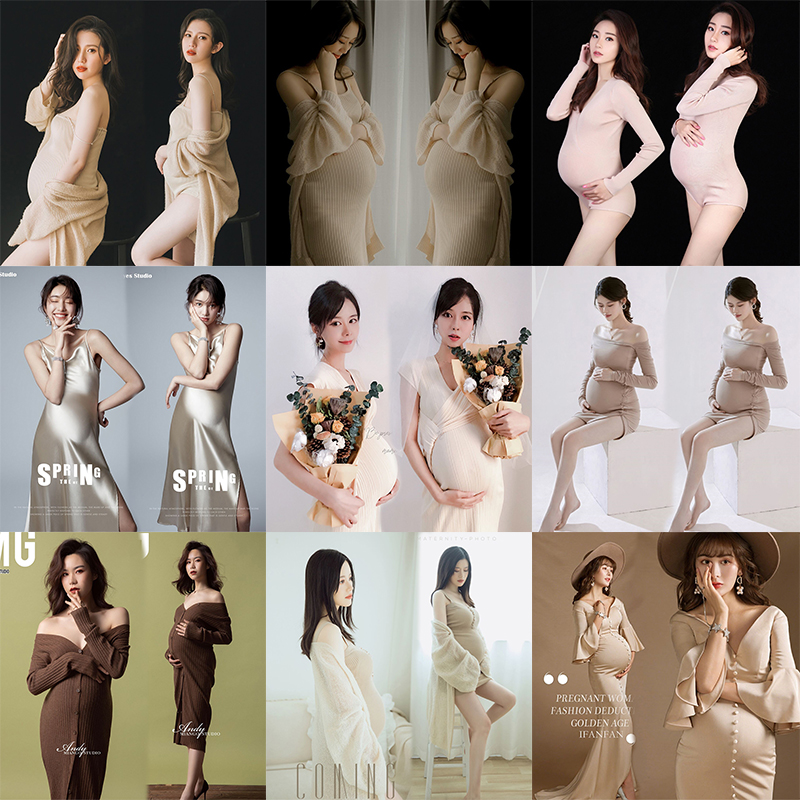 Maternity photo photo clothing photography warm home style knitted slimming photo photo studio maternity photo clothing
