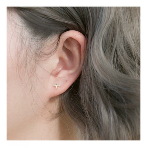 Маленький самолет, небольшие маленькие серьги для школьников для сна, серебро 925 пробы, инкрустировано бриллиантами