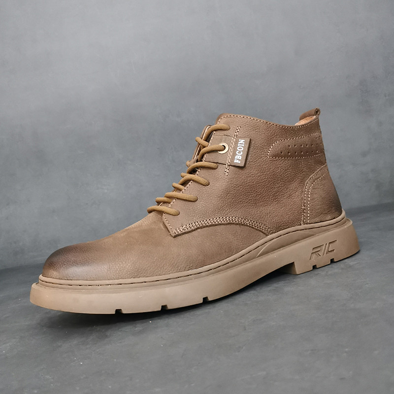 Martin boots men's tall British style men's boots autumn 2021 new leather mid-tube tide shoes motorcycle tooling boots