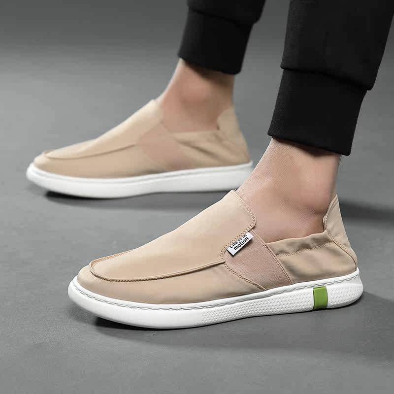 Shoes men's trendy shoes summer breathable old Beijing cloth shoes men's casual men's shoes a pedal lazy ice silk canvas shoes