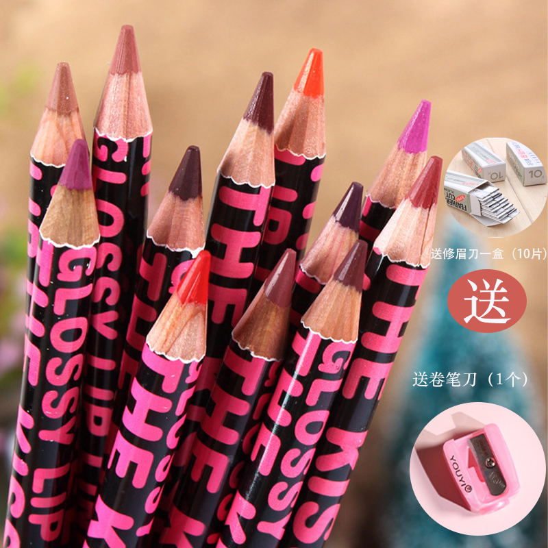 Naked Color Lip Line Pen Female Hook Line Waterproof Durable No Drop Color Lip Line Pen Style Lipstick Pen Flagship Store Official