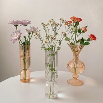 Vase glass flower arrangement Water raising living room Water Peins Desktop Swing Piece Room Bedroom Home Restaurant Floral Decorations