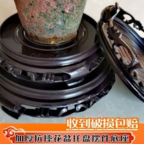 Resin Flower Pot Base Thickened Mobile Pallet Flower Racks Handicraft Swing Piece Antique Round Bottom Carriage Special Price Promotion