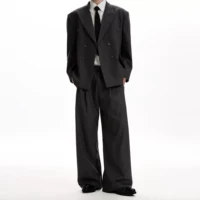 Deep gray trousers