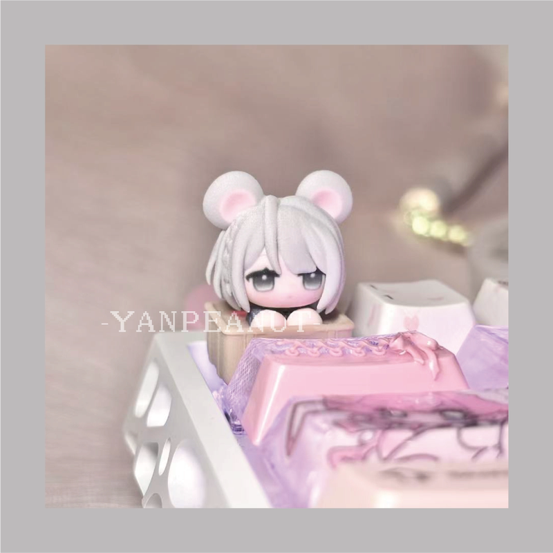 【Mai Xiaoshi】Cute Transparent Keycaps Customized Peripheral Keycaps for Mechanical Keyboards {Yanpeanut}
