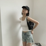 Летняя короткая майка топ, защитное белье, трикотажные бретели