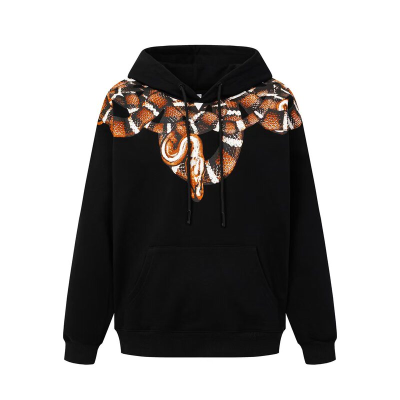 Authentic Marcelo Burlon Mb Snake Hooded Sweatshirt Jacket for Men and Women, Same Style Autumn and Winter Hoodie Jacket Authentic Marcelo Burlon Mb Snake Hooded Sweatshirt Jacket for Men and Women, Same Style Autumn and Winter Hoodie Jacket