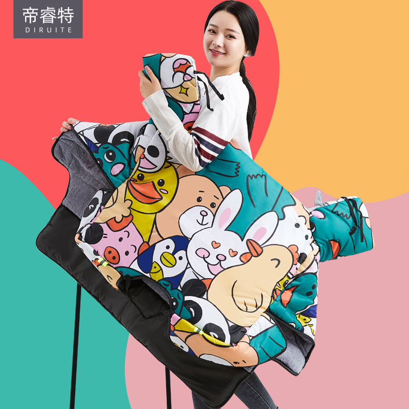 Electric car wind shield by winter gush thickened anti-chill waterproof locomotive electric car sunscreen windproof cover for spring and autumn days