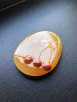 Longling natural yellow dragon jade water flushing seed material peace pendant hand play bracelet ornaments hand put the new store leak