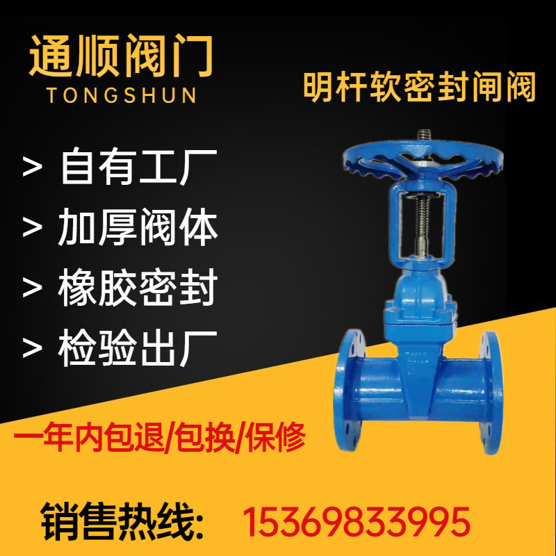 Fire soft seal gate valve manual national standard flange gate valve RVHX Z41X-16Q nodular cast iron rising rod gate valve
