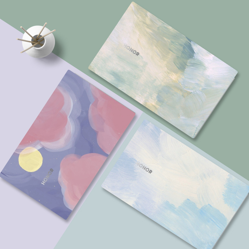 Simple watercolor notebook film glory magicbook14 computer protective film Pro16 1 Huawei matebook13 fresh 15 good-looking 2020 Ruilong