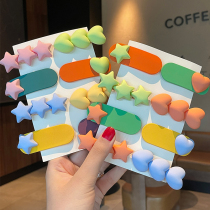 Candy color girl love star bbclip little girl Peach heart bangs clip hipster cute hair accessories broken hair clip