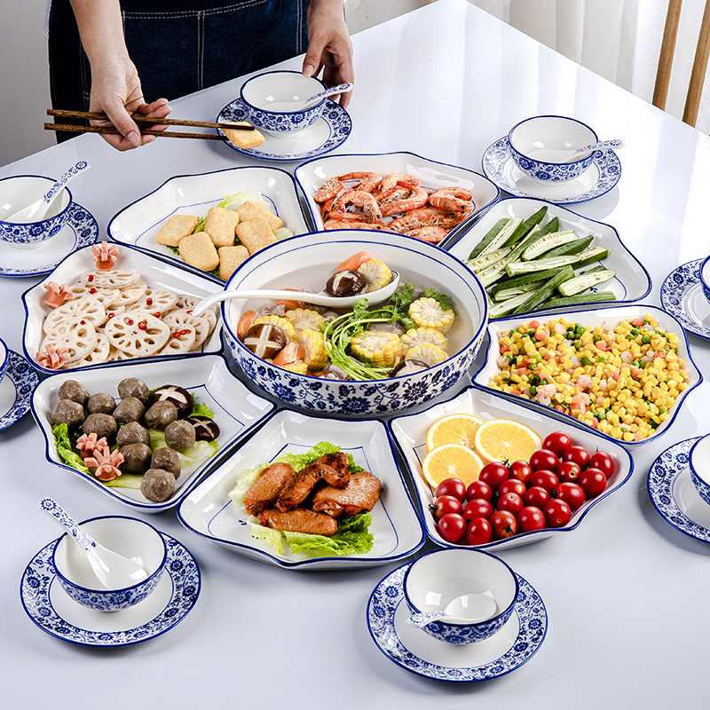 The disk mesh red package disk dish combined dish dish dish plate for the year 2021 new home