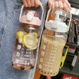 Вместительная и большая летняя портативная высококачественная трубочка со стаканом, спортивный чайник для влюбленных, 2000 мл