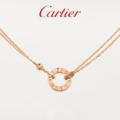 Cartier, золотая бриллиантовая подвеска, розовое золото, 18 карат