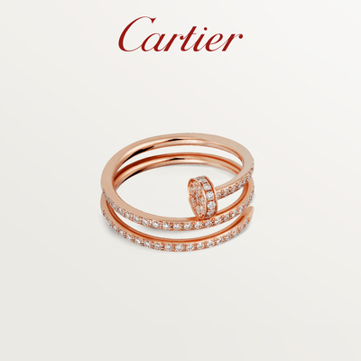Кольцо флагманского магазина Cartier Juste un Clou из серии из розового и белого золота с бриллиантами