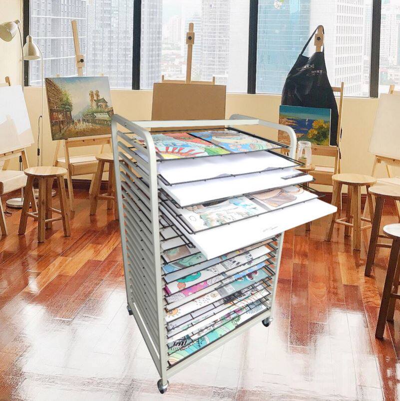 Easel rack kindergarten rack studio rack multi-layer colored paper art rack cardboard storage rack classification 4k open cardboard