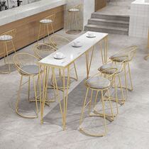 Solid Wood Bar Table Iron Art Bar Table High Foot Table Bar Table And Chairs Combine Home High-Foot Bar Bench Table Strip Water Bar