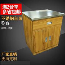 Supermarket shelves raw fresh supermarket prose weighing table stainless steel called table steel wood cashier silver saying desk desk convenience store