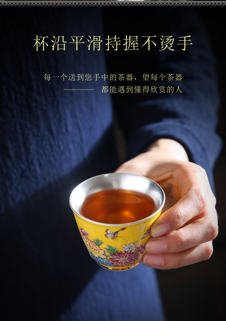 Up with ceramic cups of tea light kung fu small cup master cup single cup light tea bowl sample tea cup perfectly playable cup