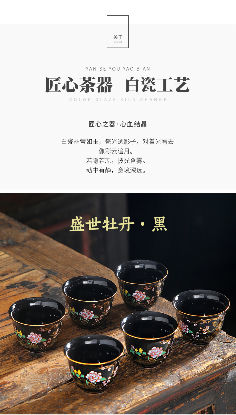 Blue and white porcelain household anti kung fu tea cup hot tea cup small single cup tea cup single master cup ceramic sample tea cup