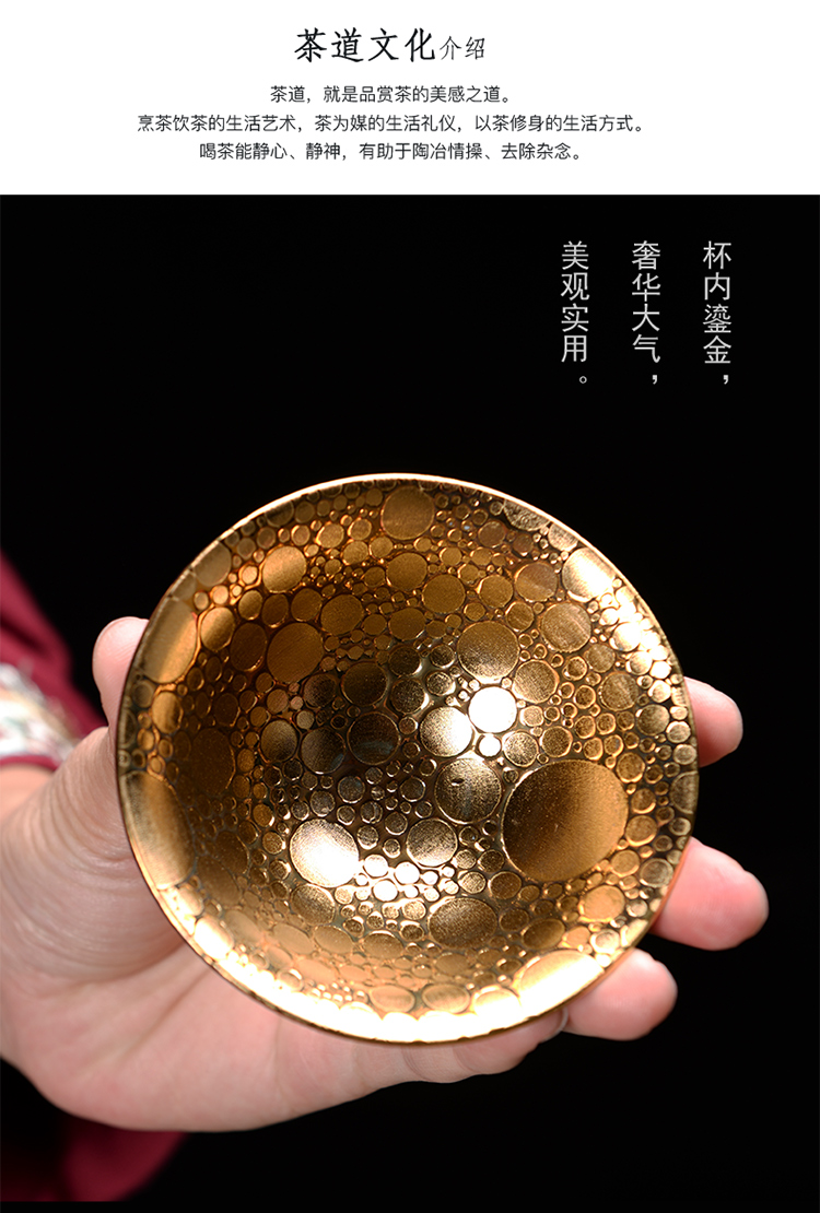 Kung fu coppering. As silver cup silver cup 999 sterling silver bladder ceramic masters cup sample tea cup perfectly playable cup single CPU restoring ancient ways