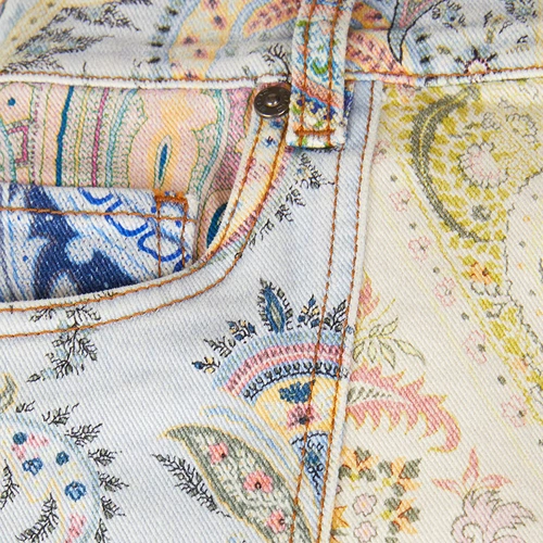 [Та же звезда] etro/ai chuo/2021 весна и летняя новая модель/дамы Пейсри Джинсовые Шорты горячих брюк